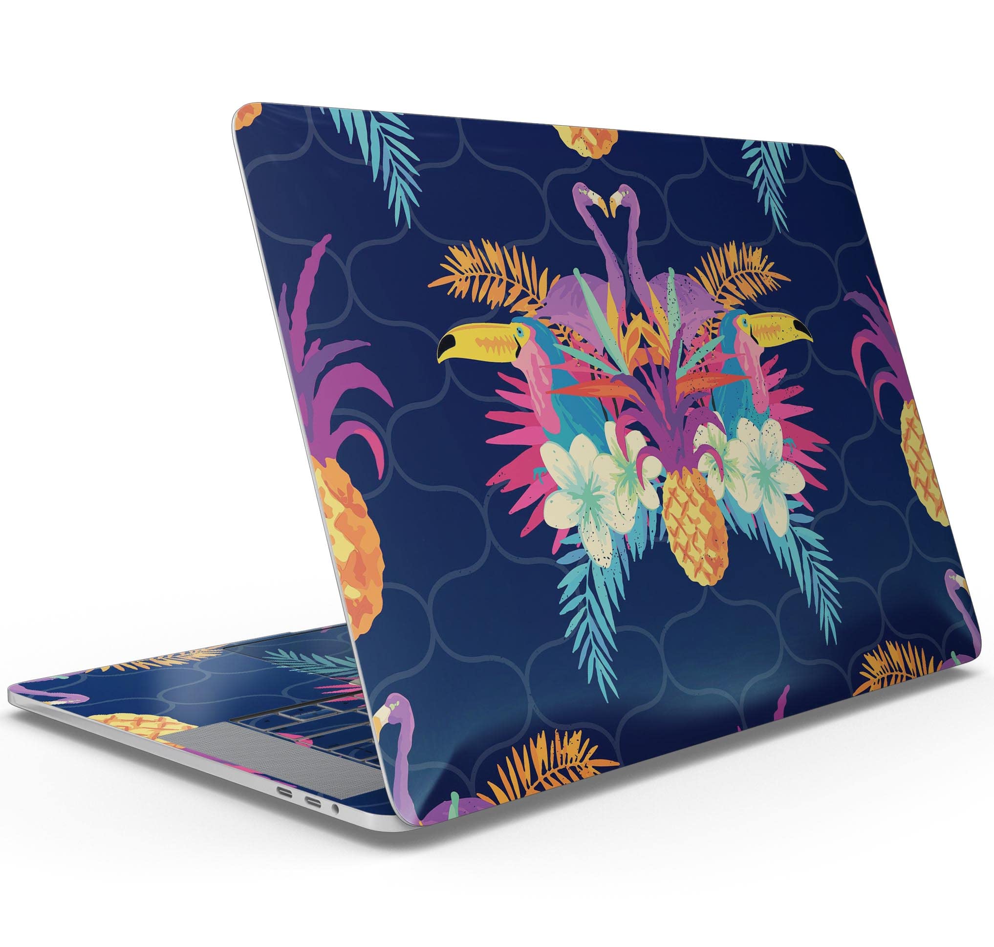Tropical Neon Summer Full-Body Wrap Decal Skin for MacBook Air 13