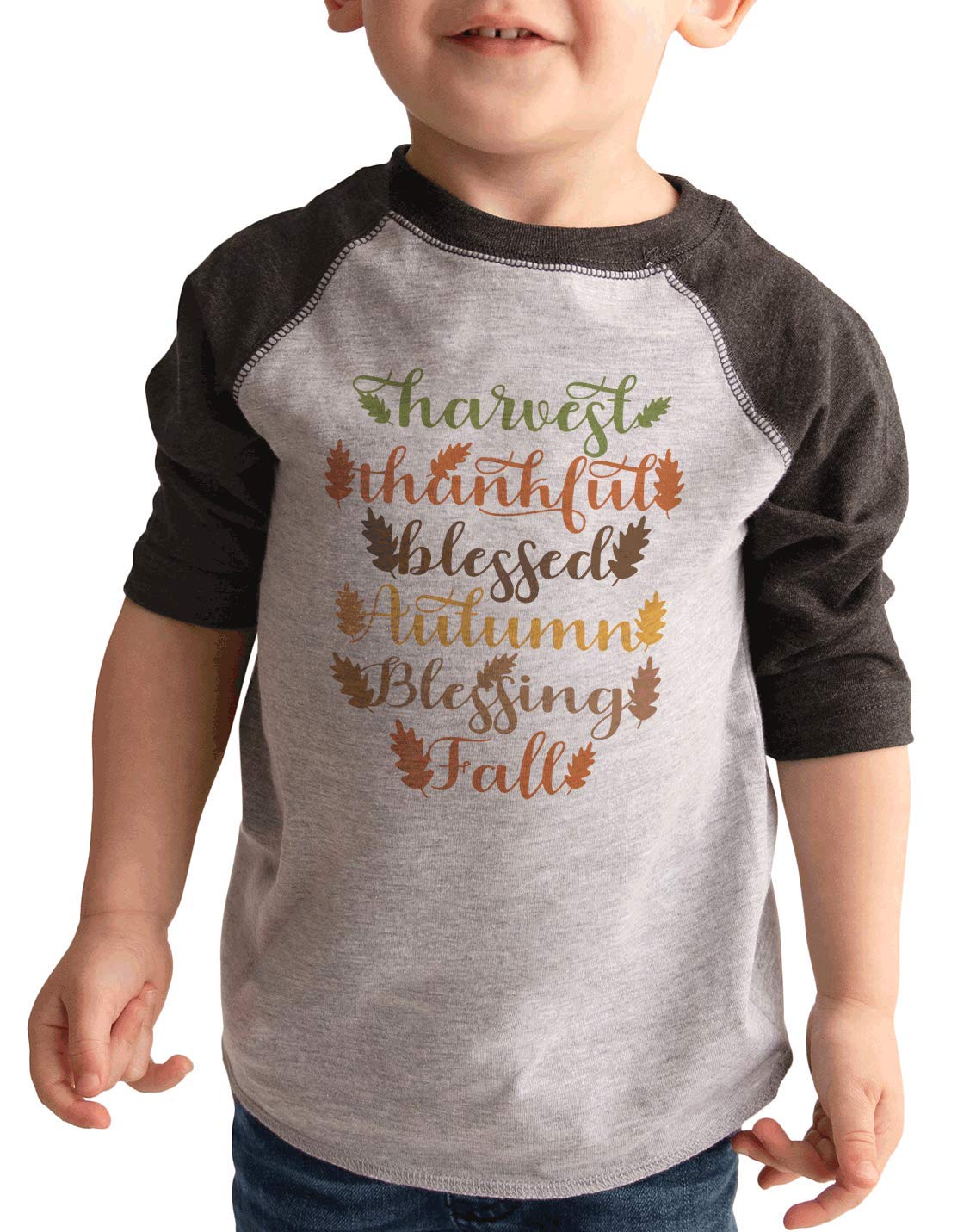 7 ate 9 Apparel Kids Fall Harvest Shirt - Cute Autumn Graphic Tee for Boys & Girls | Perfect for Pumpkin Patch, Thanksgiving & Family Photos