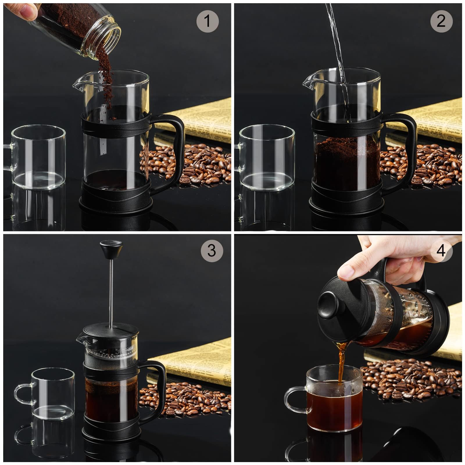 Premium Manual Coffee Grinder with Ceramic Burr - Portable Hand Crank Mill for French Press, Espresso & Pour Over - 11.8oz Capacity - Perfect for Camping, Travel & Home Brewing
