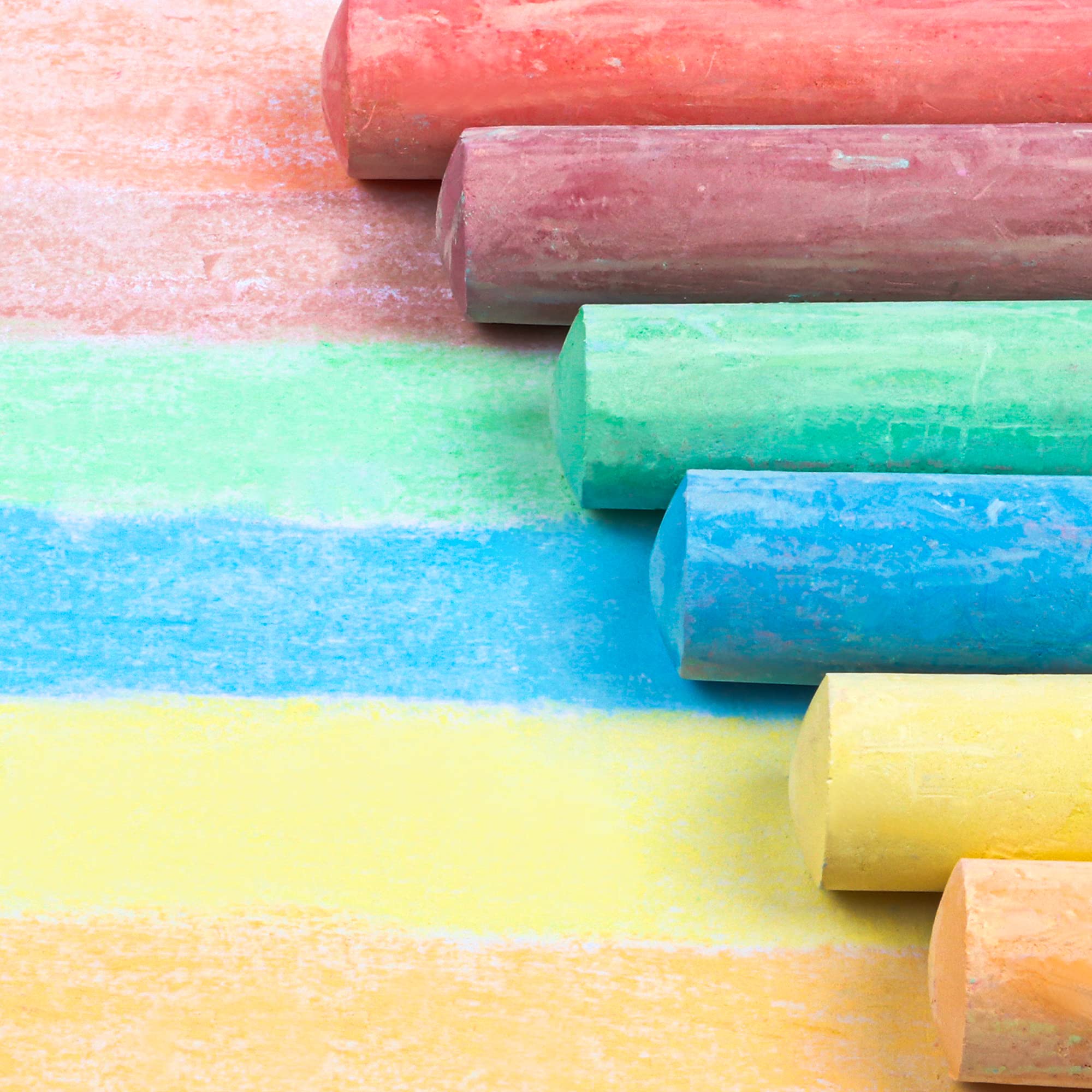 Feela 72-Piece Jumbo Sidewalk Chalk Set - 18 Vibrant Colors for Outdoor Play, Blackboard & Street Art - Perfect for Kids, Family Fun, School Activities & Playground Creativity