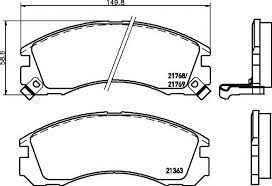 Mintex MDB1539 F6R Front Brake Pads for Mitsubishi Lancer Evo 1-9 | High-Performance Braking | Ideal for Street Racing & Track Days