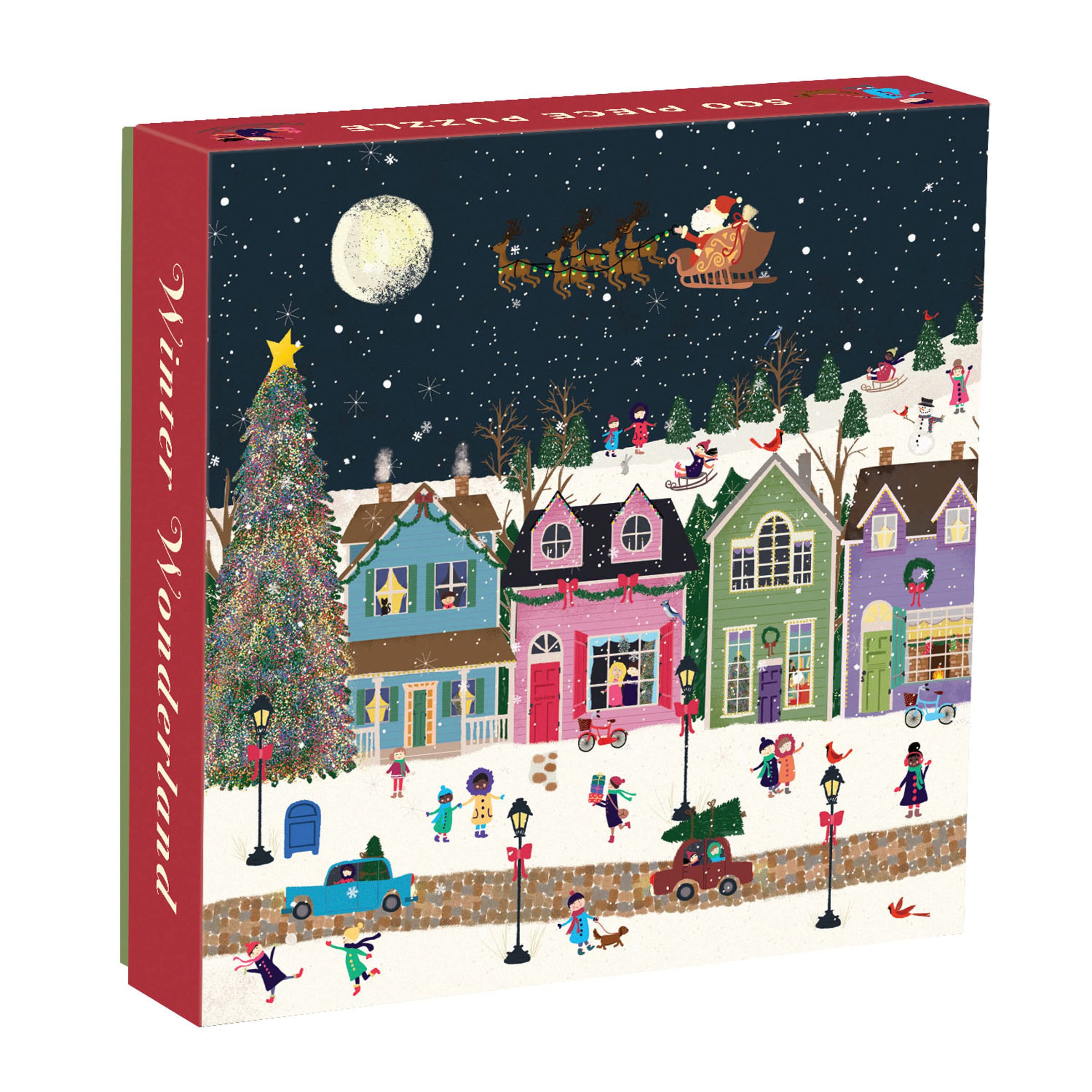 Galison Winter Wonderland 500 Piece Jigsaw Puzzle for Adults & Families - Holiday Themed Winter Puzzle for Christmas Decor & Family Game Night