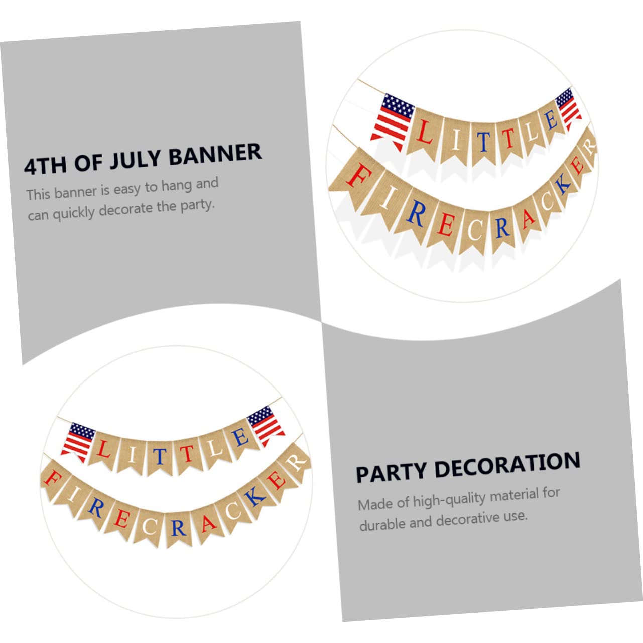 2 Sets Cabilock American Flag Party Supplies - Independence Day Decorations, Patriotic Hanging Banner for Outdoor & Indoor Use - Durable & Reusable for 4th of July, Memorial Day, Veterans Day Celebrations