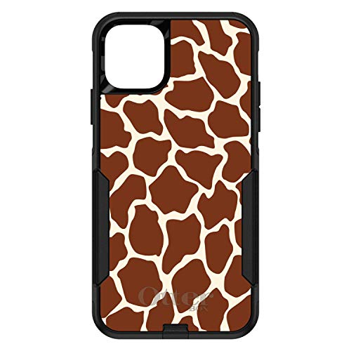 Brown Tan Beige Giraffe Skin Spots On Black Case
