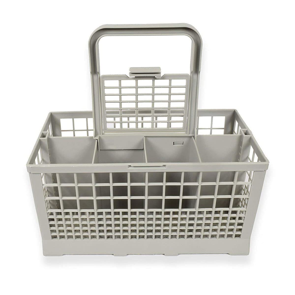 Universal Foldable Dishwasher Cutlery Basket - Replacement Silverware Holder for Kitchen Forks, Spoons & Utensils (Light Grey) | Durable Dishwasher Accessory for Organized & Efficient Cleaning
