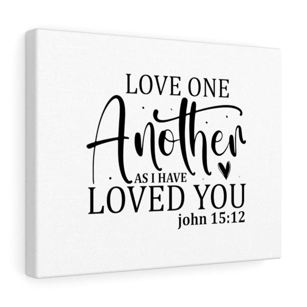 John 15:12 Christian Wall Art - Bible Verse Print 'Love One Another' - Ready to Hang Scripture Decor for Home, Church & Office - Perfect Christian Gift for Weddings, Baptisms & Housewarming