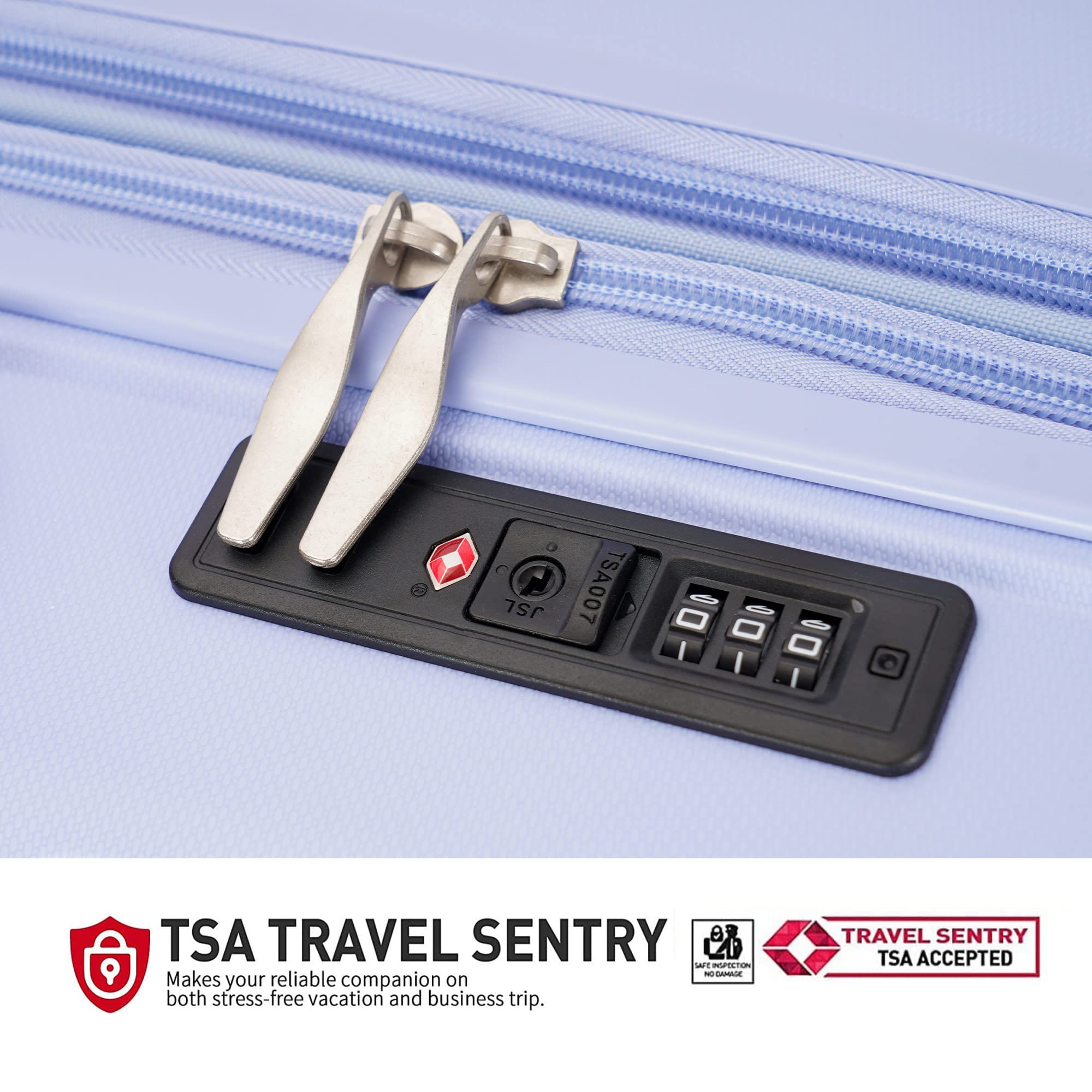 Expandable 2-Piece Luggage Set with Spinner Wheels & TSA Lock - 20