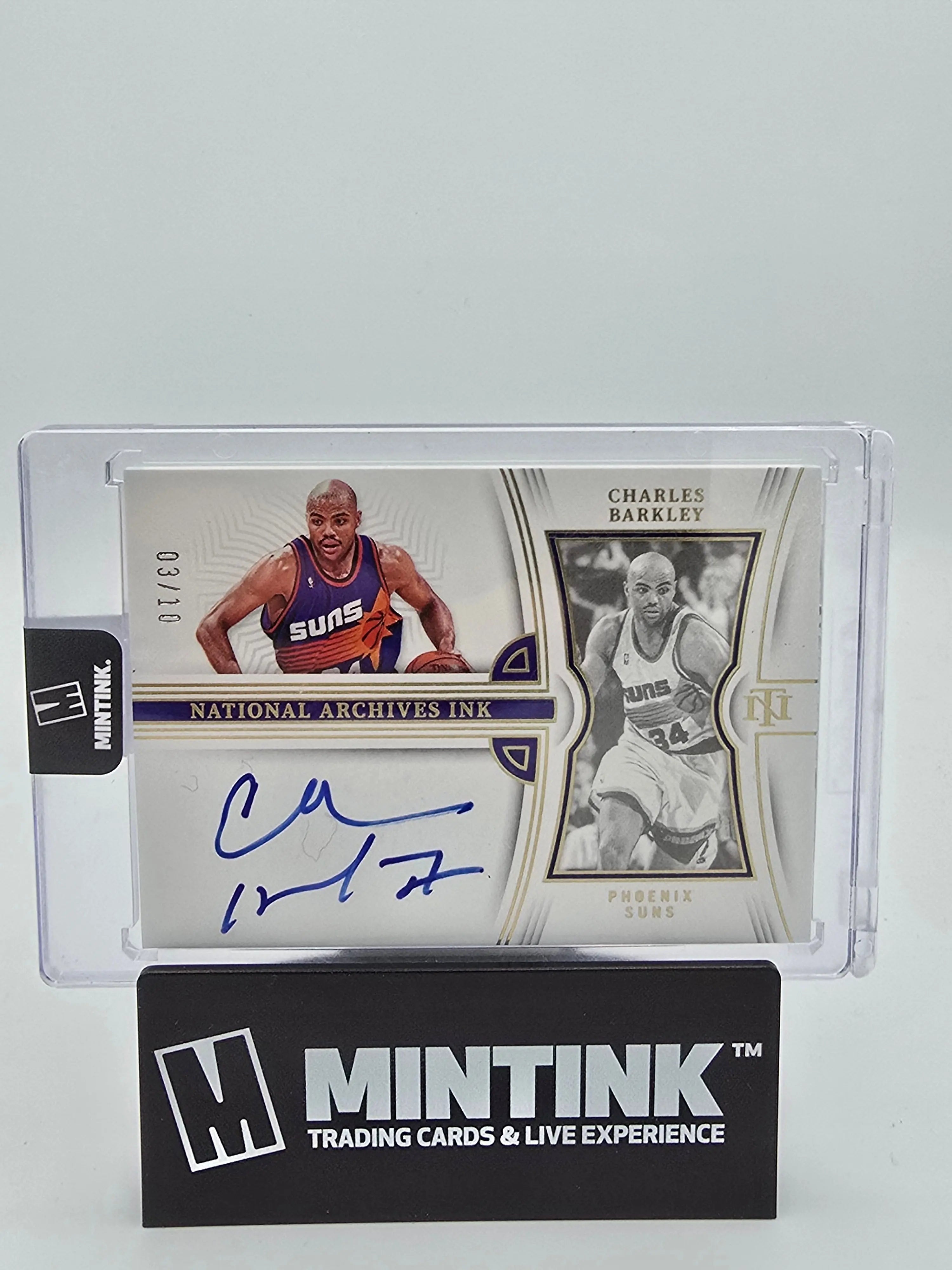 2022-23 Panini National Treasures Basketball Charles Barkley National Archives Ink Autograph Card 03/10 - Rare Collectible for NBA Memorabilia Fans & Card Investors