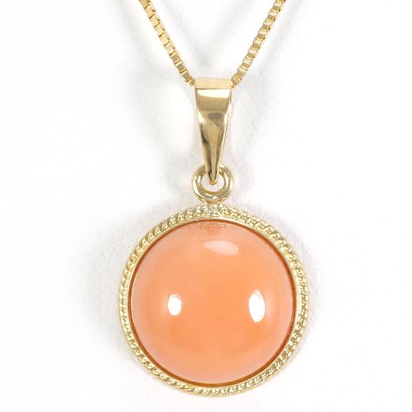 18K Yellow Gold Coral Necklace for Women - Elegant Handmade Jewelry Gift for Birthday, Anniversary & Special Occasions