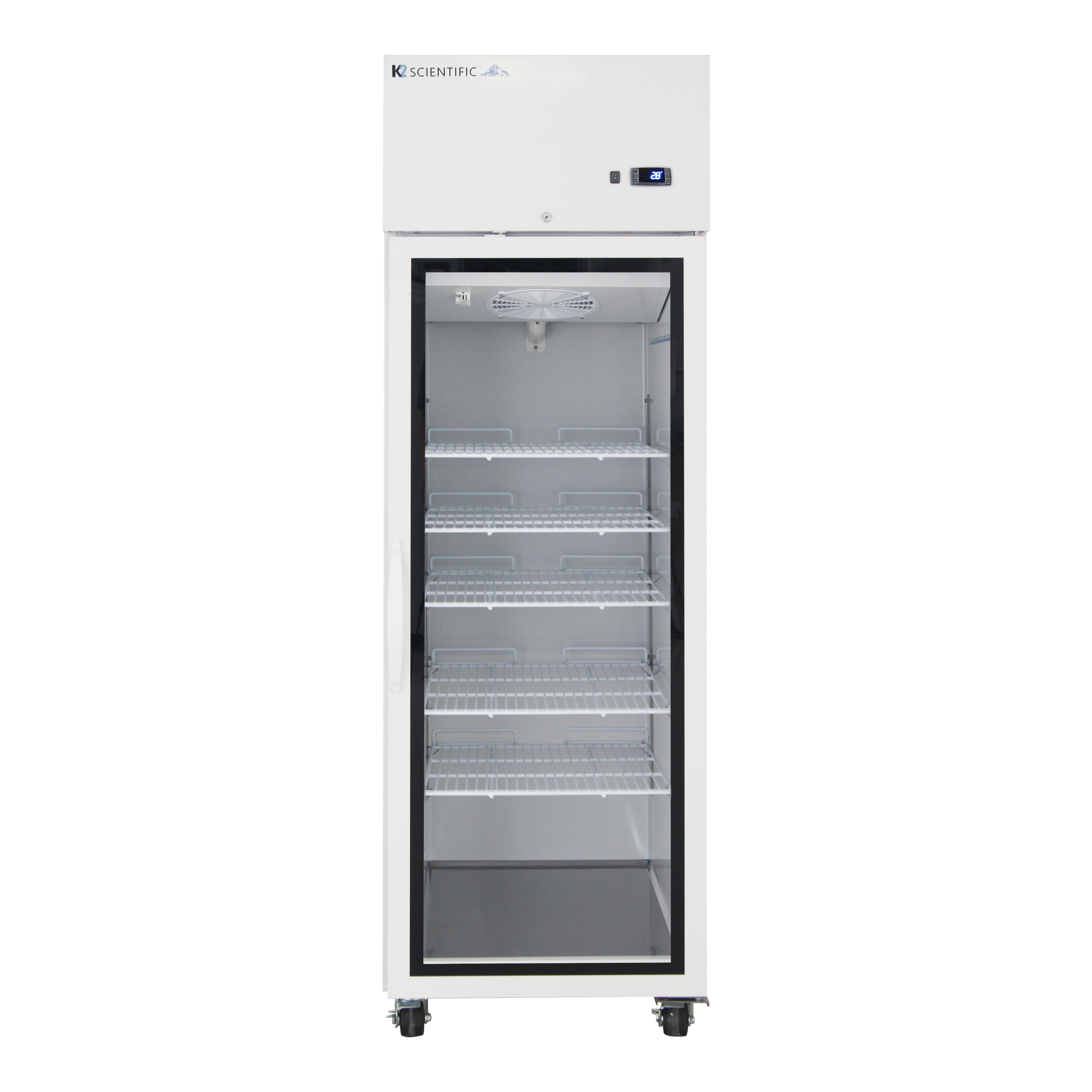 22 Cu. Ft. Glass Door Upright Refrigerator - Energy Efficient Stainless Steel Commercial Fridge for Restaurants, Cafes, and Home Kitchens