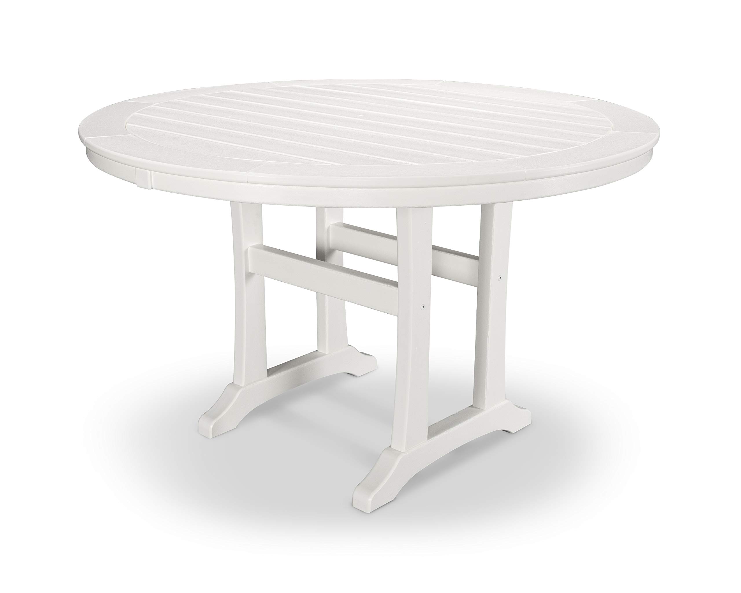 POLYWOOD® White Outdoor Dining Table - Perfect for Patio, Garden, and Poolside Gatherings