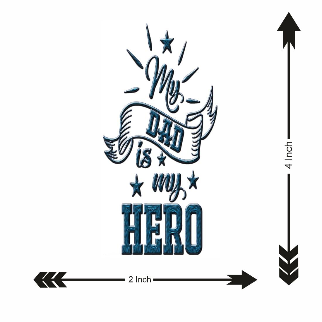 My Dad My Hero Temporary Tattoo - Waterproof Family Body Art for Father's Day, Birthdays & Special Occasions