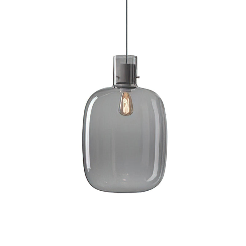 Cambre Glass Pendant Light - Modern Hanging Fixture for Kitchen Island, Dining Room & Bedroom Lighting - Dimmable LED Chandelier with Clear Glass Shade