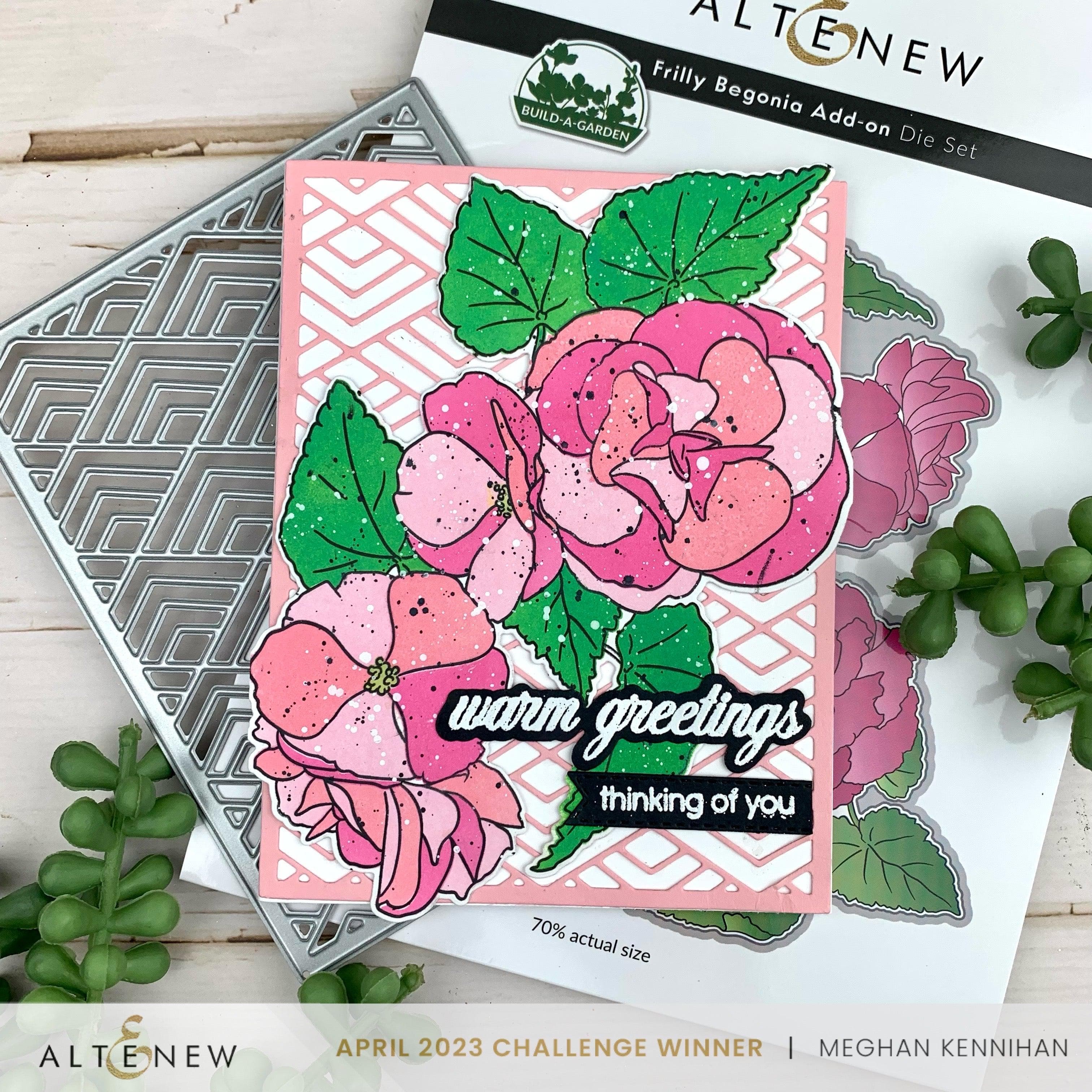 Frilly Begonia Die Cut Bundle for DIY Garden Scrapbooking - Perfect for Card Making, Home Decor, and Craft Projects
