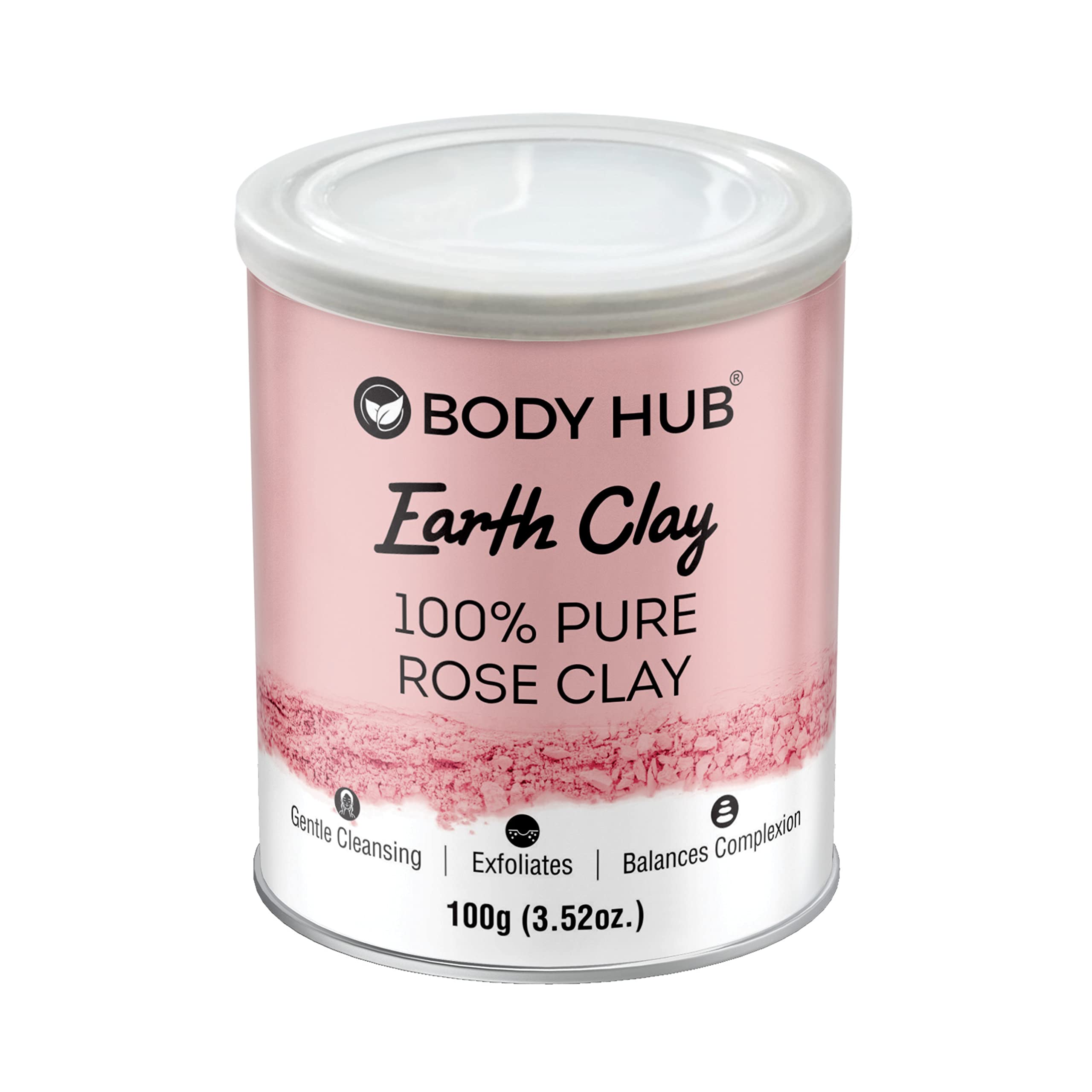 Bodyhub - 100g Rose Clay Mask for Skin Detox & Rejuvenation | Natural Healing for Damaged Skin | DIY Facial Treatment for Glowing Complexion | Perfect for Spa Nights & Self-Care Routines