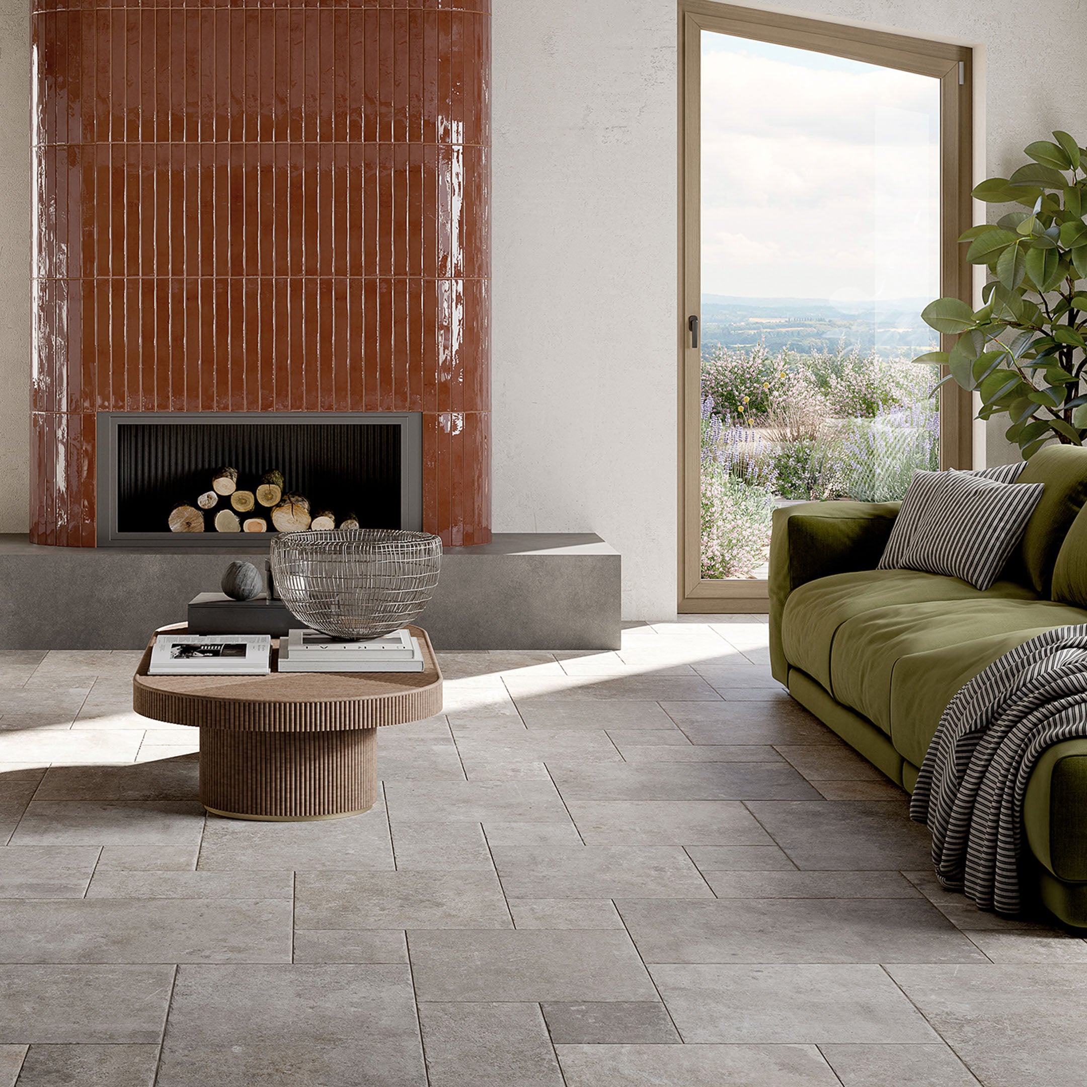 Premium Windsor Travertine Versailles Pattern French Orange County Floor Tiles - Perfect for Mediterranean Kitchens, Bathroom Backsplashes & Outdoor Patios