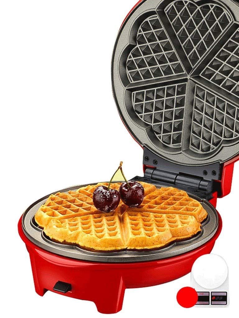 Automatic Mini Waffle Maker 4-in-1 with Egg Roll & Donut Functions - 750W Non-Stick Waffle Baker with Electronic Scale - Perfect for Breakfast, Snacks, and Party Treats at Home