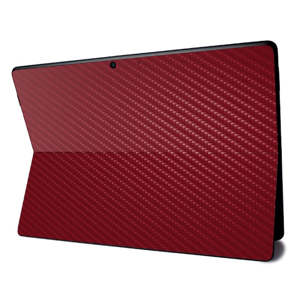 Premium Carbon Fiber Skin for Microsoft Surface Pro X - Solid Burgundy | Textured Protective Cover | Easy Application & Removal | Durable USA-Made | Perfect for Work, Travel & Everyday Use