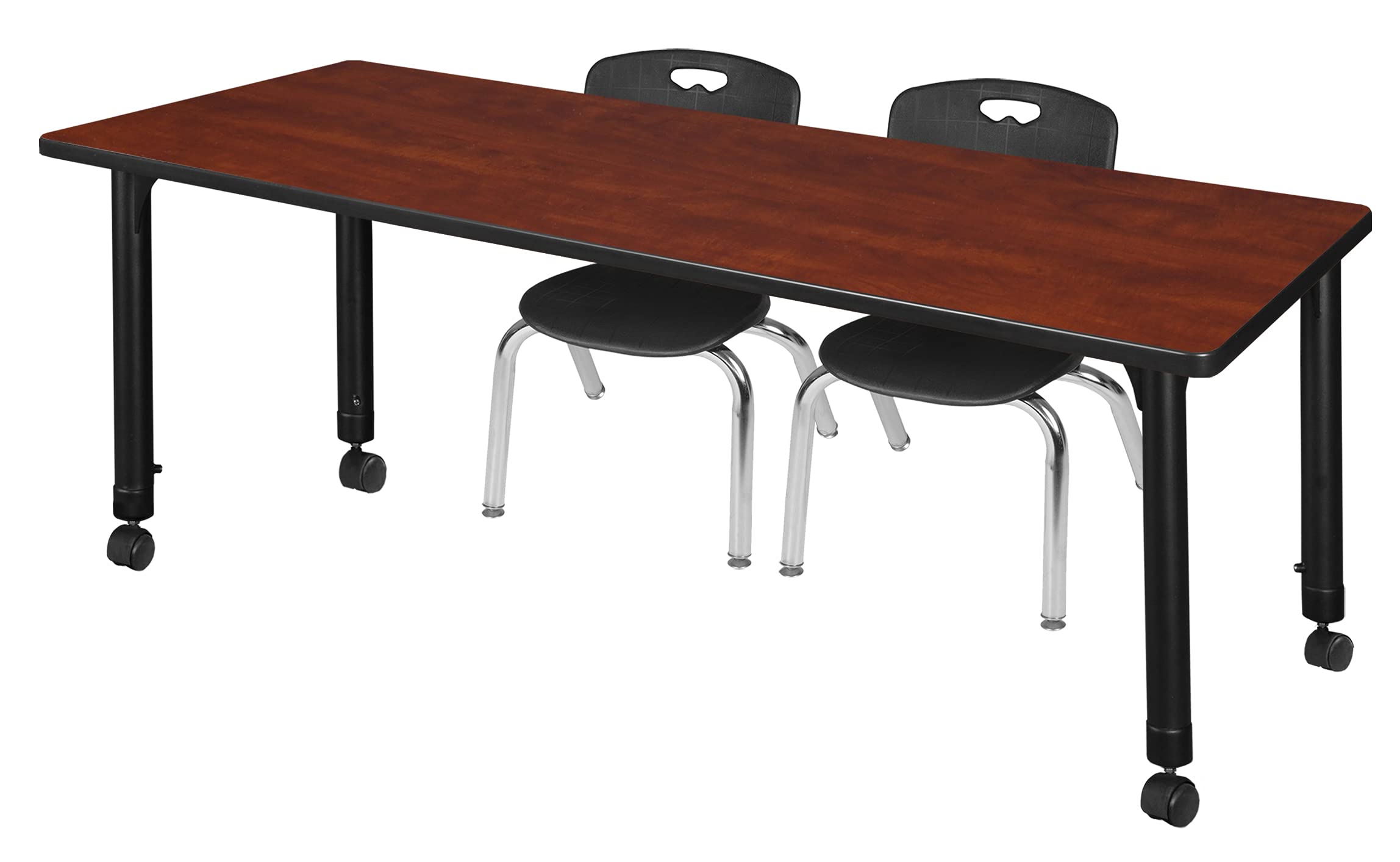 Regency Kee Adjustable Height Mobile Classroom Table Set with Two 12
