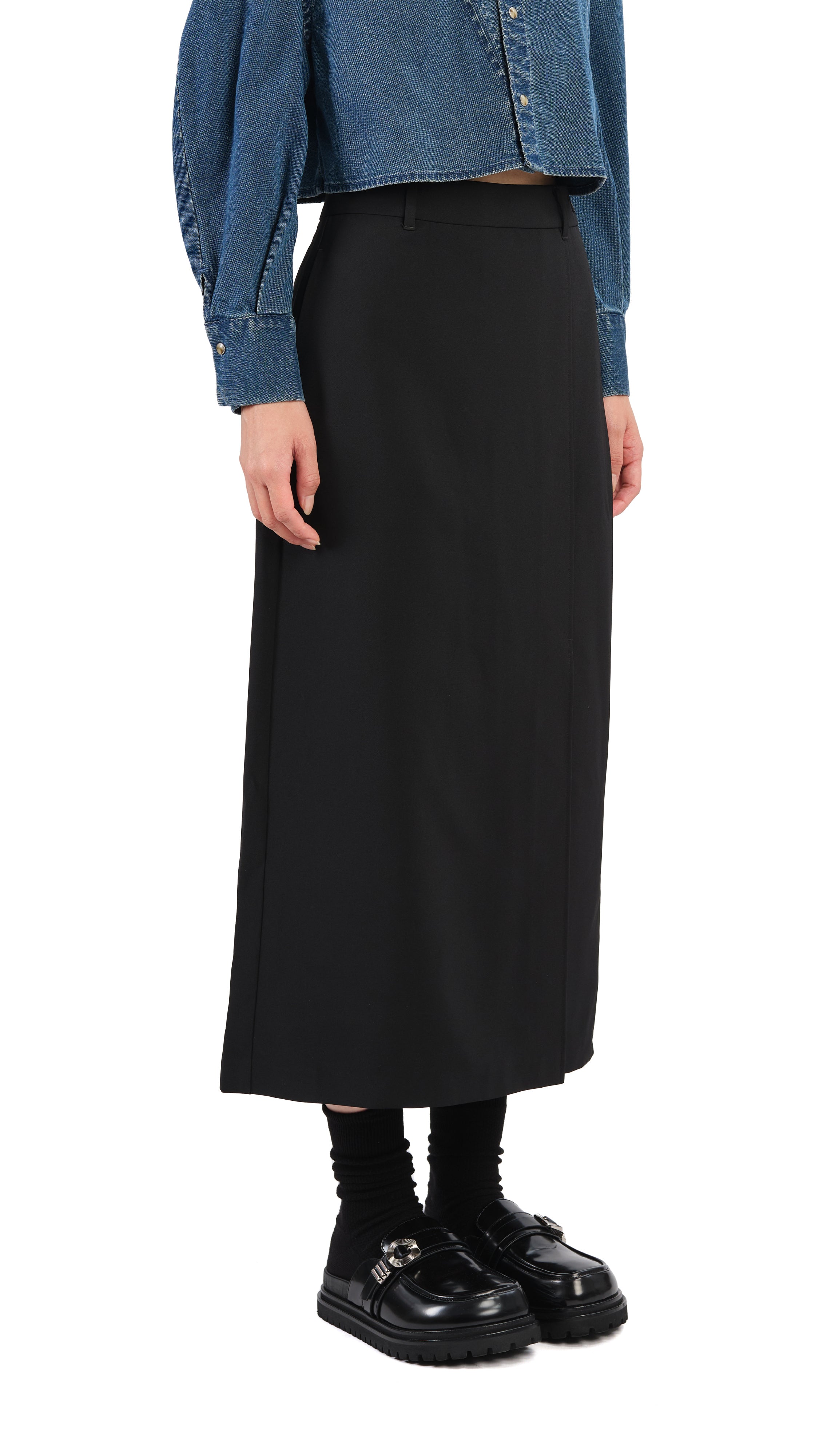 Elegant High Waist Pencil Skirt with Side Slit - Women's Office & Party Bodycon Dress for Work, Cocktail & Formal Events