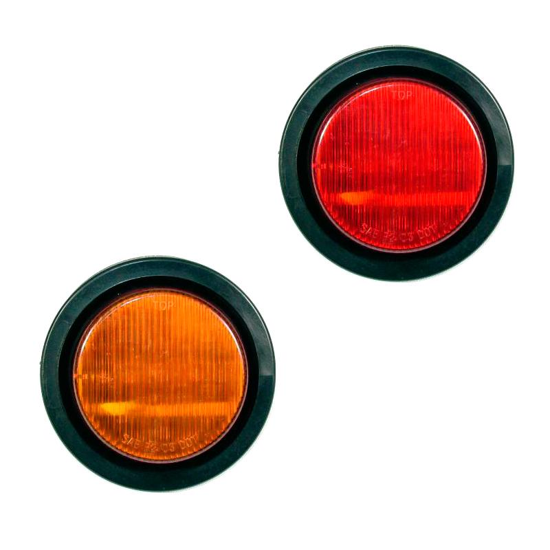 Fortpro 2.5 Inch Round Clearance Marker LED Light - 13 Super Bright LEDs for Trucks, Trailers & Off-Road Vehicles | Waterproof & Durable for Night Driving & Safety