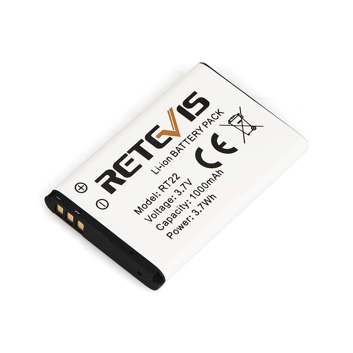 Original 3.7V 1000mAh Li-ion Battery for Retevis RT22 RT22S RT15 RT19 Walkie Talkies - 2 Pack | Replacement Battery Compatible with RT22 RT22S RT15 RT19 WLN KD-C1 Two Way Radios | Perfect for Outdoor Adventures, Construction Sites & Emergency Communication
