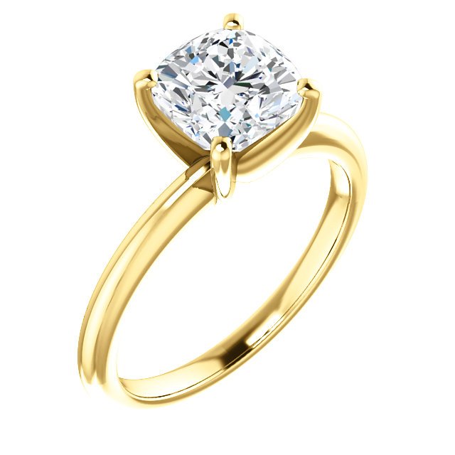 14KT Gold 1.5 Carat Cushion Cut Diamond Solitaire Engagement Ring for Women - Perfect for Proposals, Anniversaries & Special Occasions
