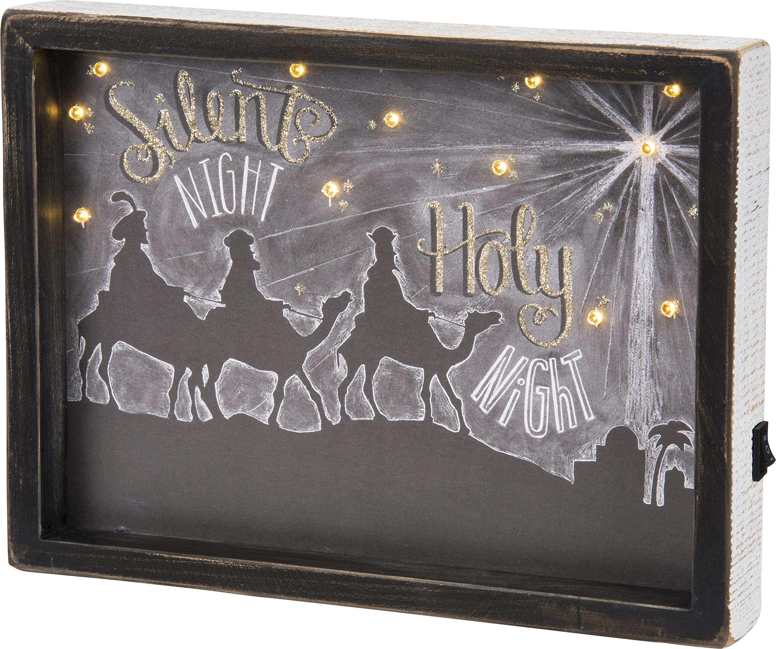 Silent Night LED Lighted Sign - Christmas Holiday Decor for Home, Church & Office - Perfect for Holiday Parties, Festive Gatherings & Winter Celebrations