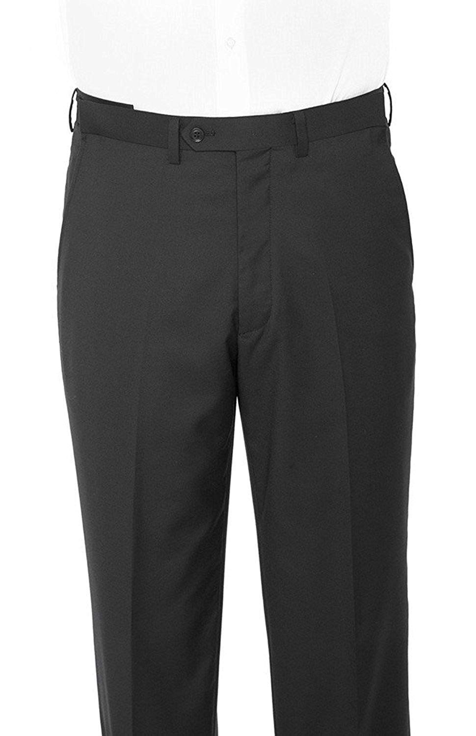 Adam Baker Men's Classic & Slim Fit Two-Piece Notch Lapel Tuxedo Suit - Formal Wedding, Prom, Black Tie Event Outfit for Grooms & Gentlemen