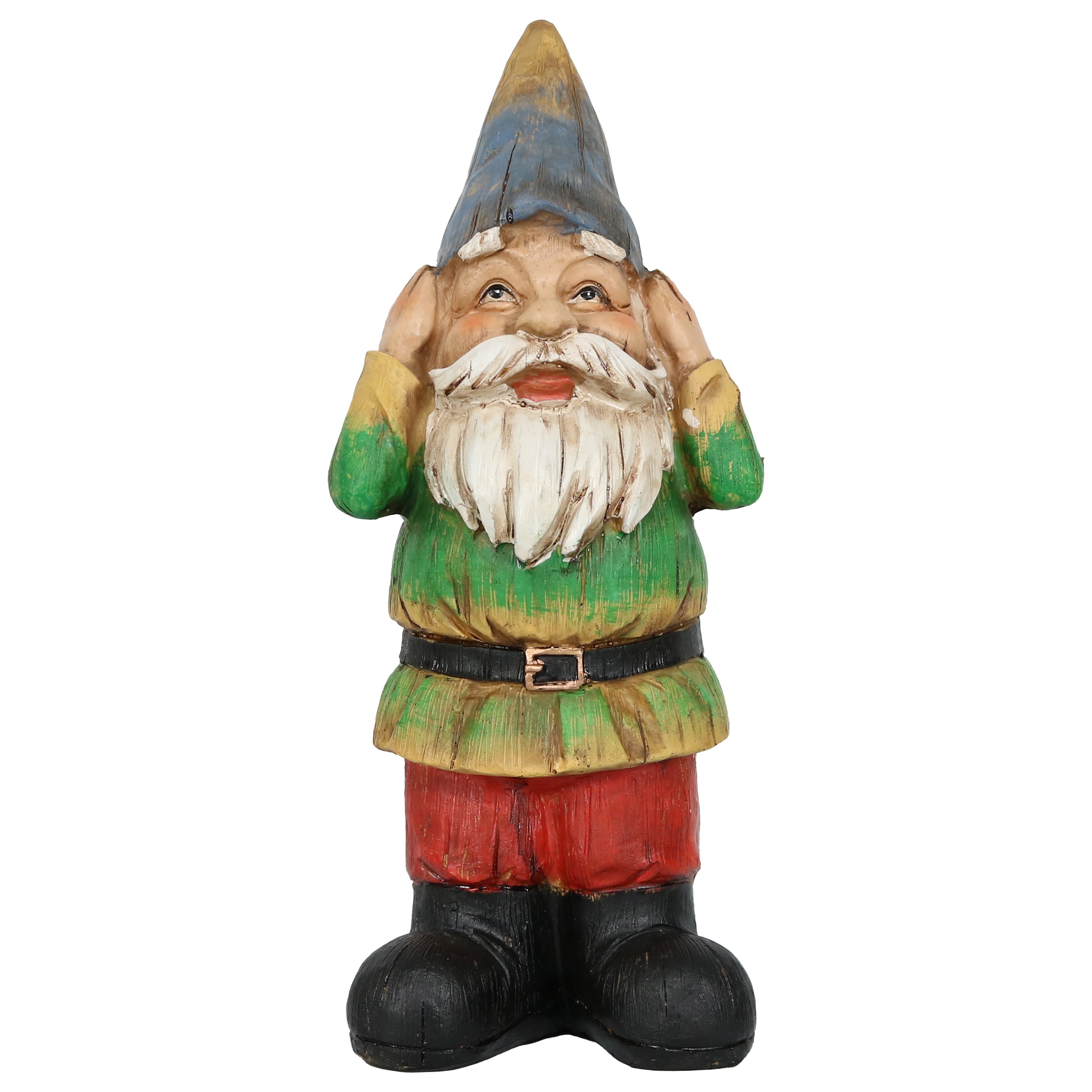 Sunnydaze 3 Wise Gnomes Garden Statue Set - Hear No Evil, Speak No Evil, See No Evil - Perfect for Outdoor Decor, Lawn Ornaments & Fairy Gardens