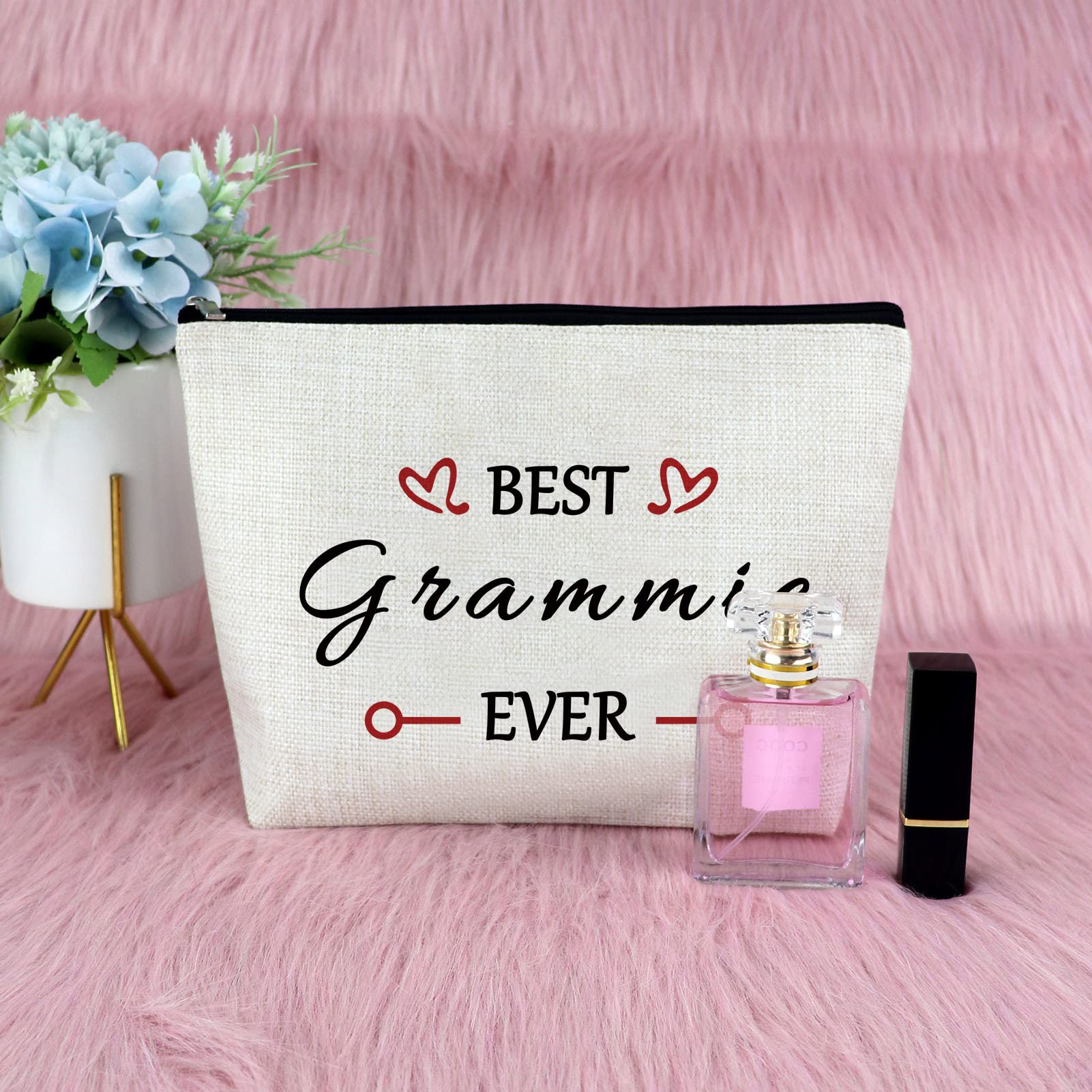 Stylish Makeup Bag for Grandma - Perfect Gift for Mother's Day, Birthday & Thank You | Cosmetic Travel Toiletry Pouch for Women | Great Gift from Granddaughter to Nana | Ideal for Travel, Spa Days & Special Occasions