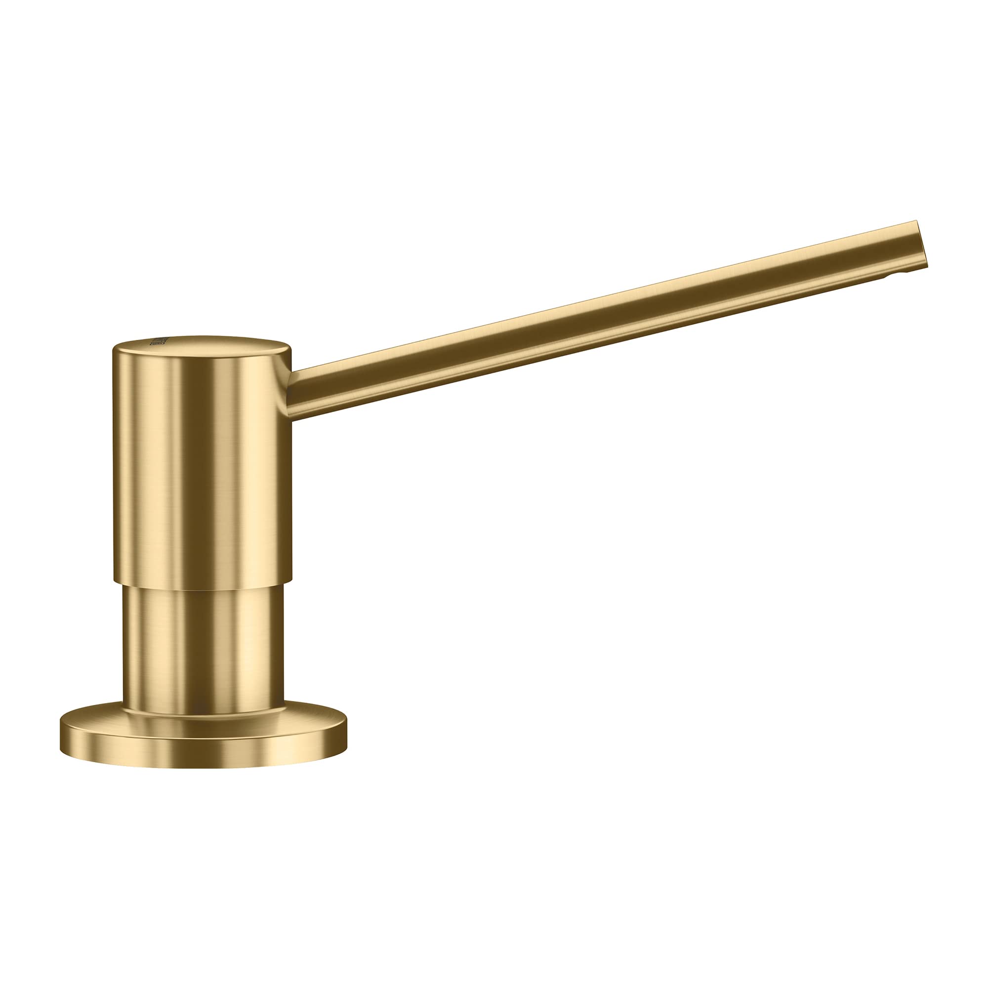 BLANCO Torre Soap Dispenser - Premium Satin Gold Finish for Kitchen & Bathroom | Modern Touchless Liquid Soap Dispenser for Home & Office Use