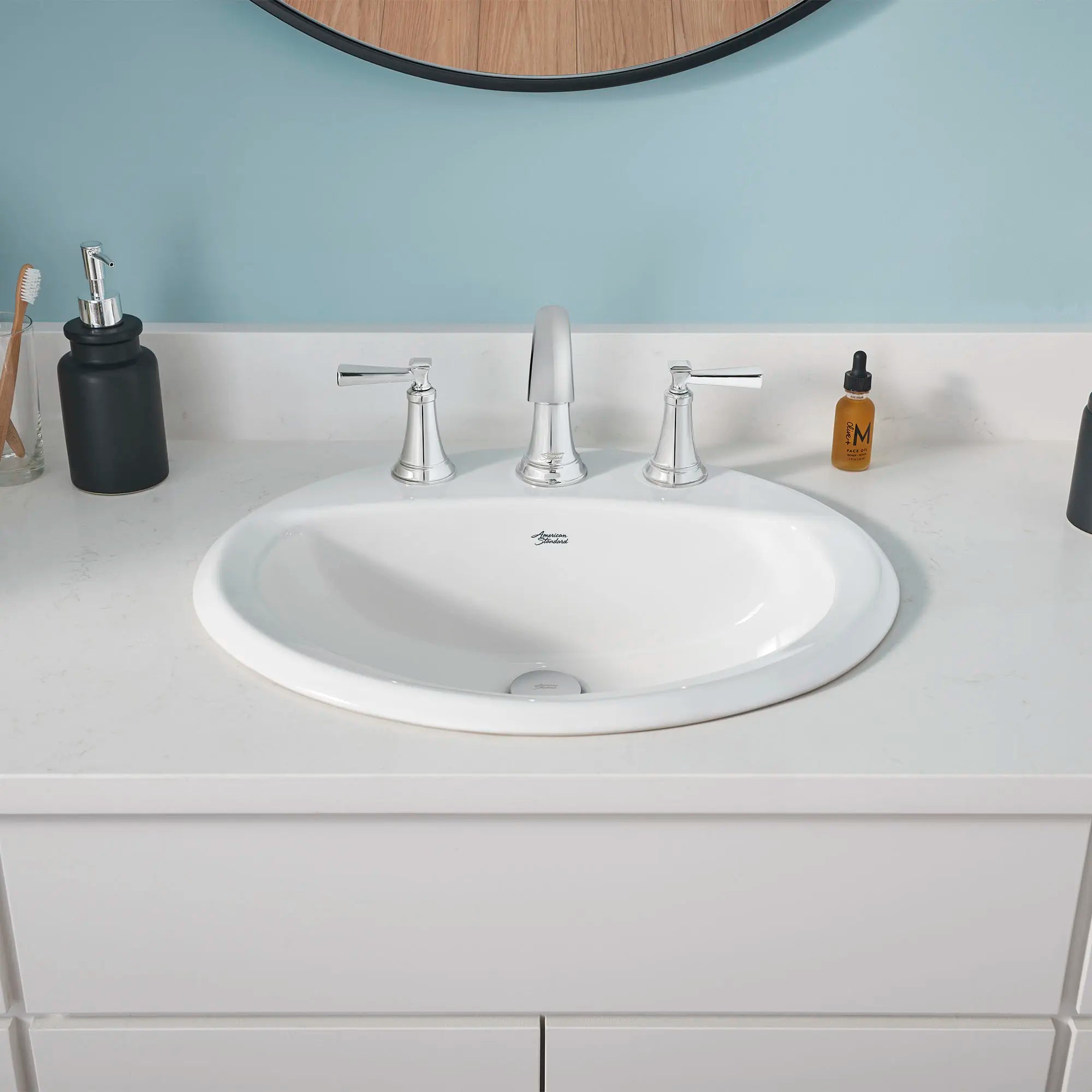 Glenmere 8 Inch Widespread 2 Handle Bathroom Faucet - 1.2 GPM/4.5 LPM Water-Saving Design with Lever Handles - Perfect for Modern Bathroom Vanities and Powder Rooms