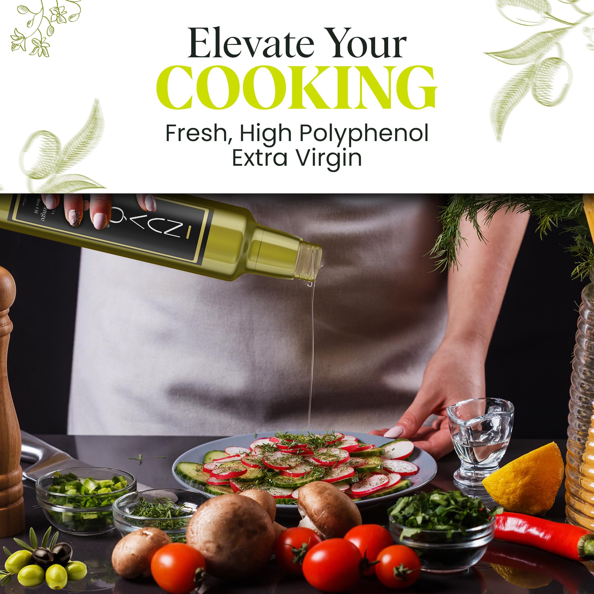 Premium Cold-Pressed Blood Orange Infused Olive Oil - 500ml | Gourmet Cooking, Salad Dressing & Baking | Rich Flavor & Antioxidant Benefits