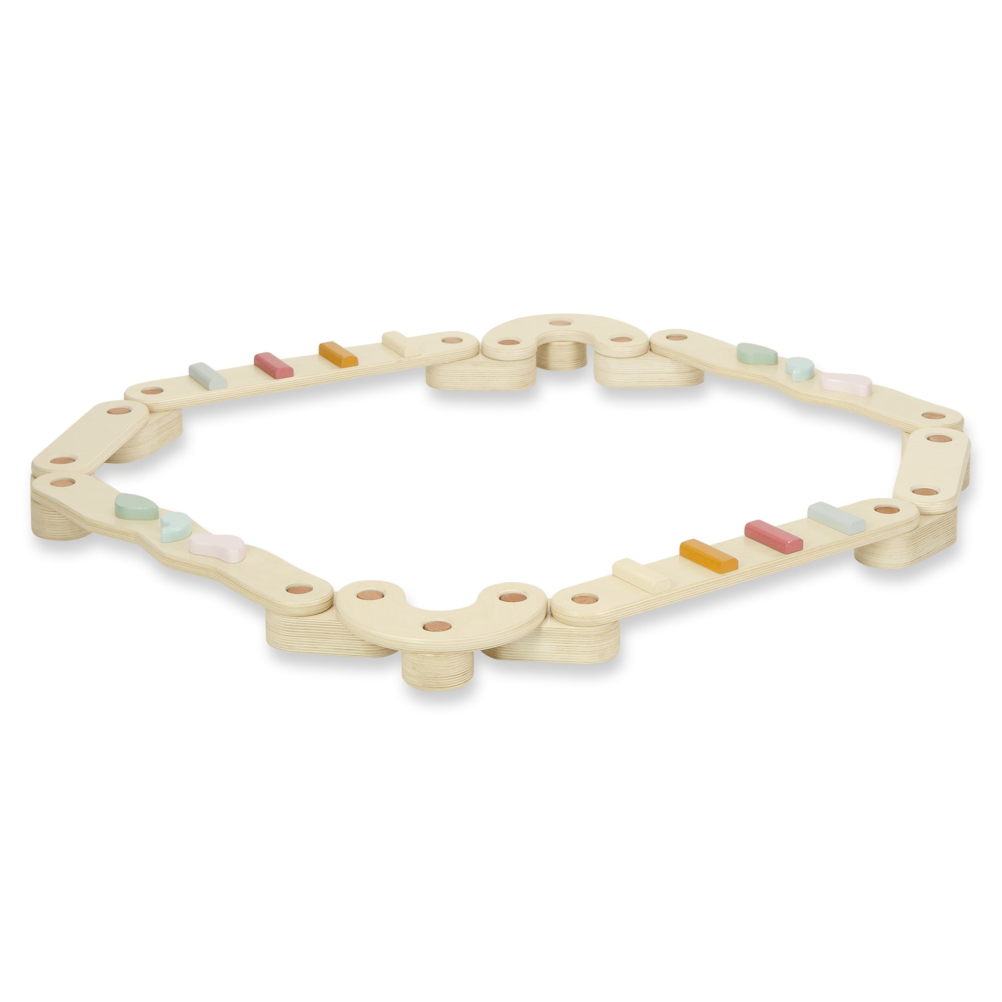 Step N' Balance Kids Wooden Balance Beam & Building Blocks Set - Fun Indoor & Outdoor Play for Toddlers, Preschoolers & Children - Perfect for Home, School & Playground Use