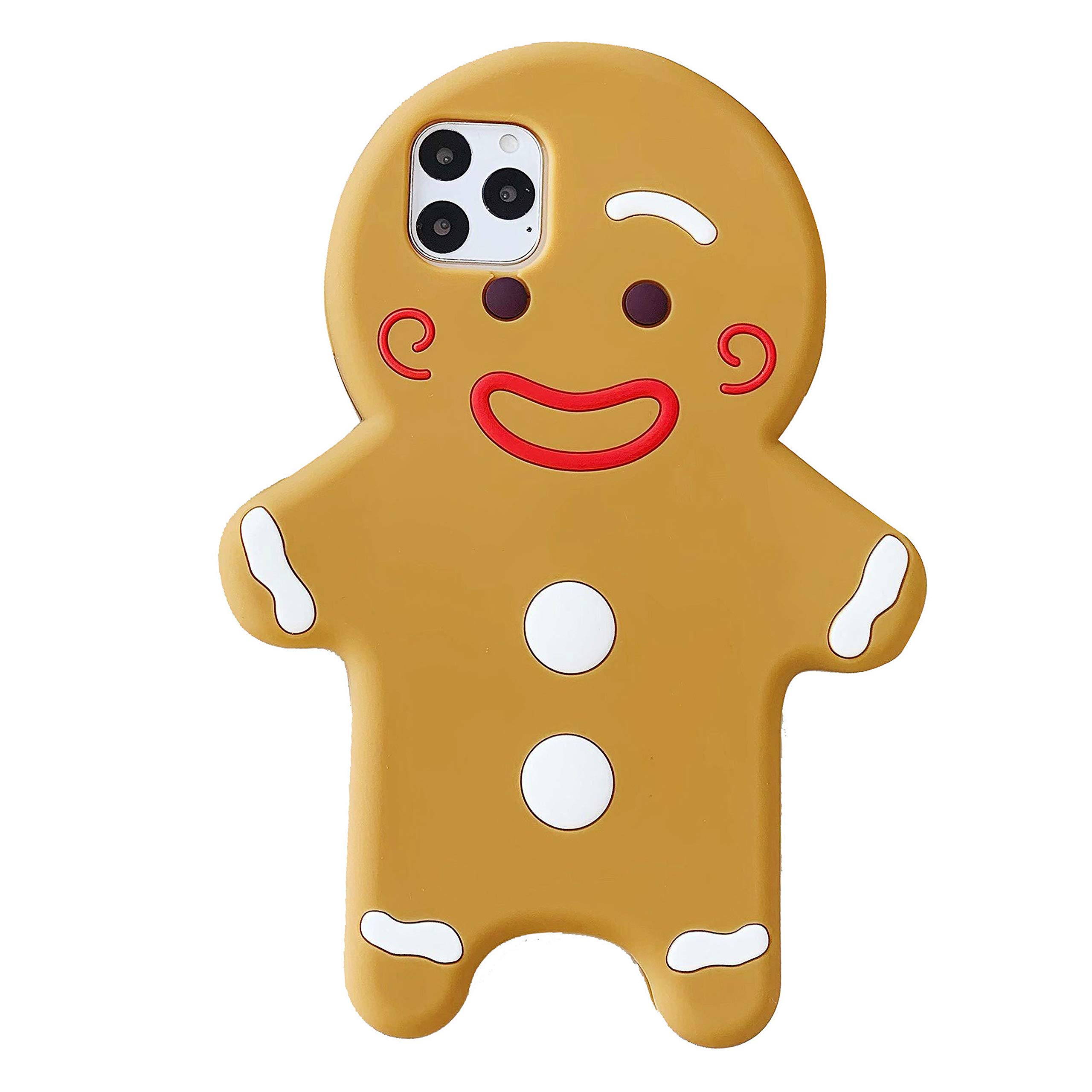 UnnFiko Christmas Phone Case for iPhone 11 Pro Max - Cute Cartoon Elk Santa Bear Slim Protective Cover (Gingerbread Man Design) | Perfect Holiday Gift & Winter Protection
