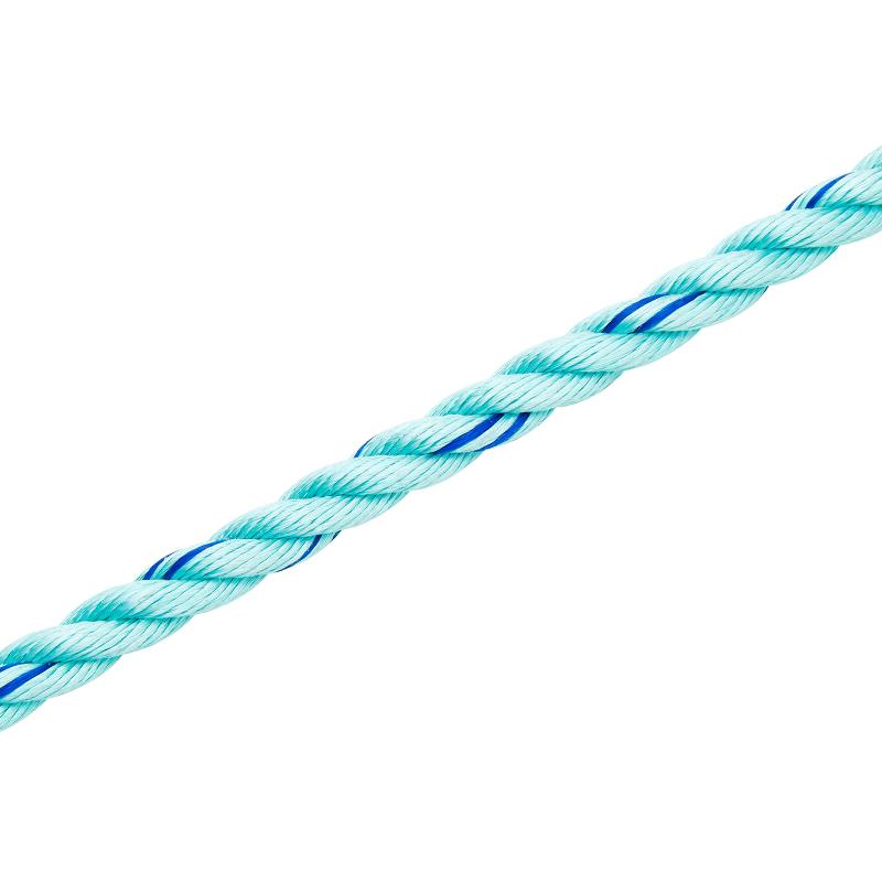 3 Strand Safety Poly Blue Steel 5/8in 600ft Reel - Heavy Duty Marine Rope for Boating, Dock Lines & Water Sports