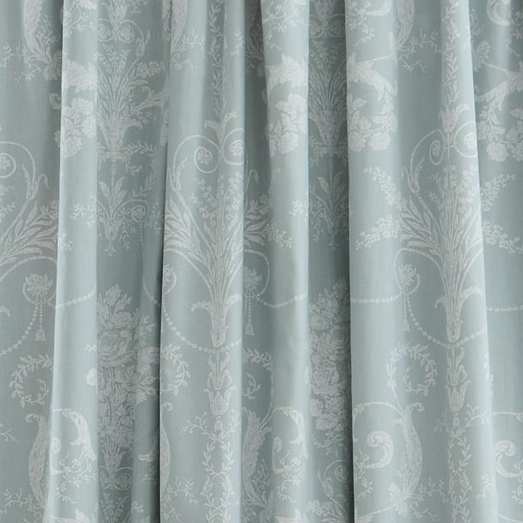 Laura Ashley Josette Blackout Pencil Pleat Curtains in Duck Egg - Thermal Insulated Room Darkening Window Drapes for Bedroom & Living Room