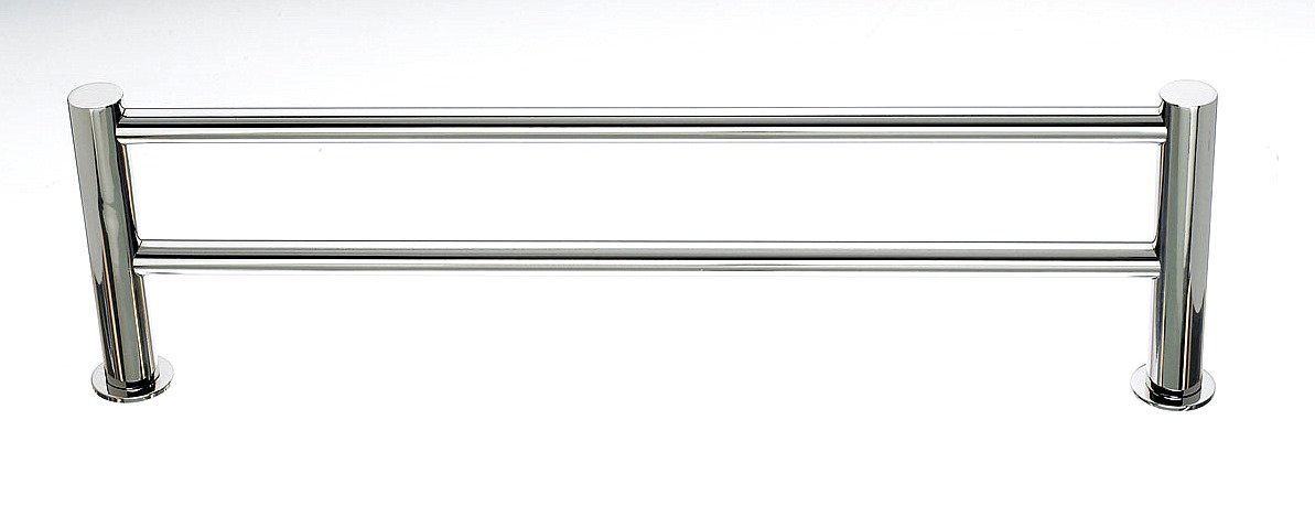 Premium Double Towel Rod - Polished Nickel Finish for Bathroom & Spa - Durable & Stylish Towel Holder for Showers, Vanities & Luxury Bathrooms