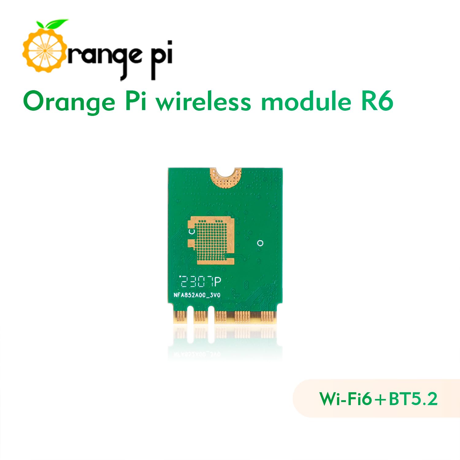 5 Plus Wireless Module R6 - PCIe WiFi 6 & Bluetooth 5.2 Network Adapter for Orange Pi 5 Plus | High-Speed Dual-Band Gaming & IoT Connectivity