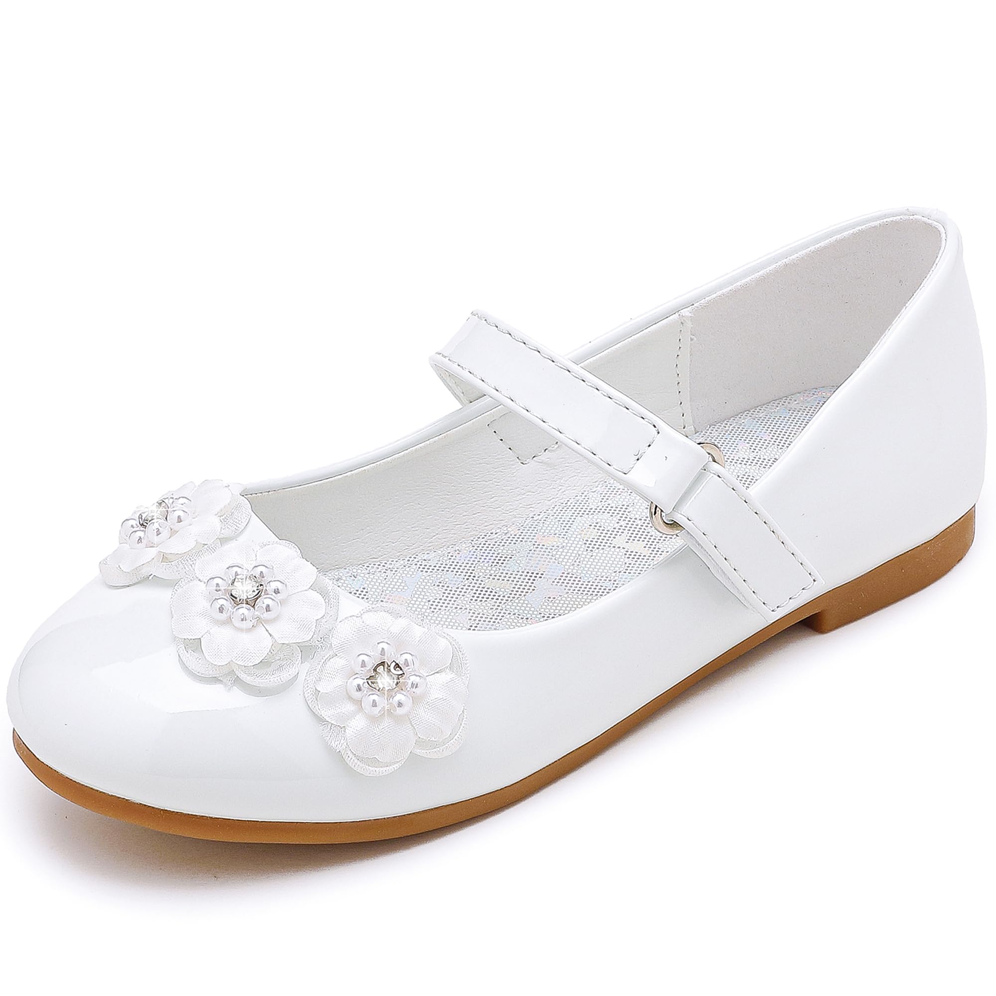 Flower Girl Shoes for Toddlers & Kids - Comfortable Low Heel Princess Wedding Flats | Perfect for Weddings, Pageants & Special Occasions