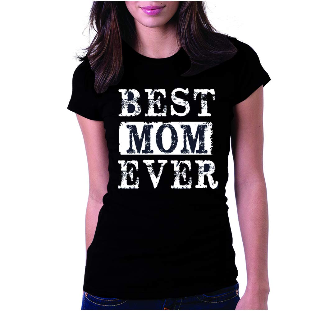 Best Mom Ever T-Shirt for Women - Funny Mama Shirt, Cute Mommy Gift for Mother's Day - Perfect for Family Photos, Birthday Parties & Casual Wear