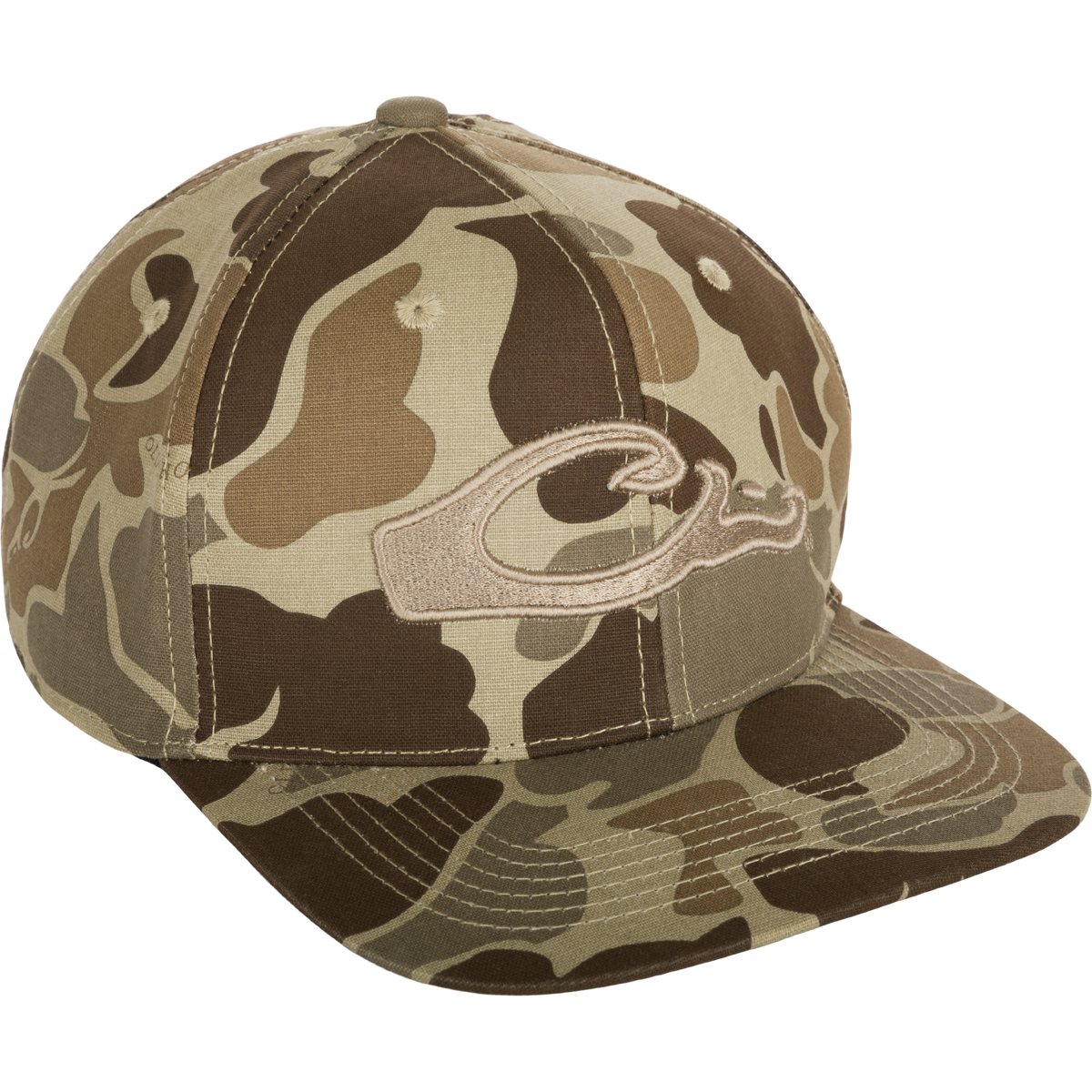 Men's Camo Flat Bill Baseball Cap - Adjustable Snapback Hat for Outdoor Hunting & Casual Streetwear Style