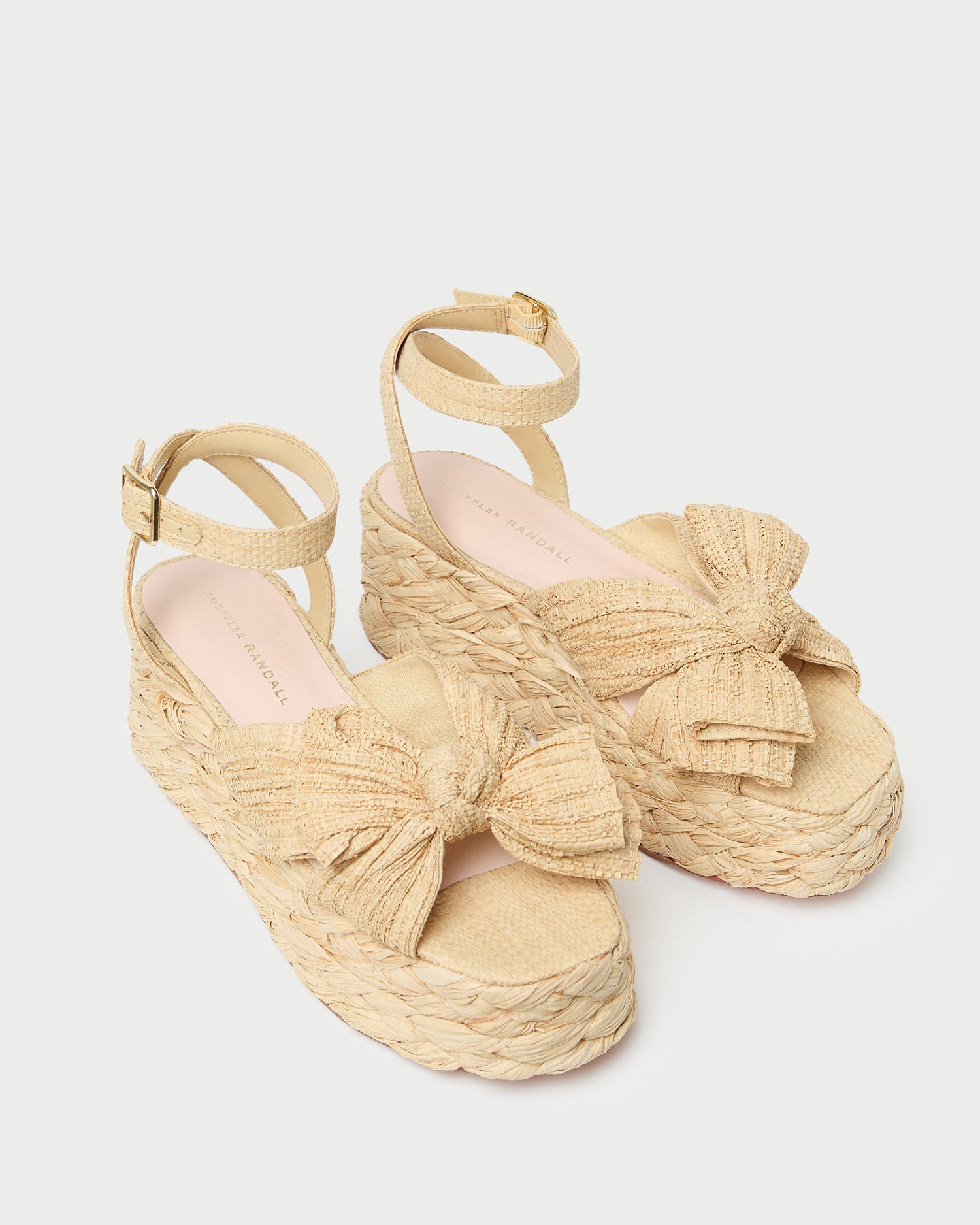 Gaby Natural Pleated Bow Espadrille Flats - Women's Comfortable Summer Casual Shoes for Beach, Wedding & Vacation Outfits