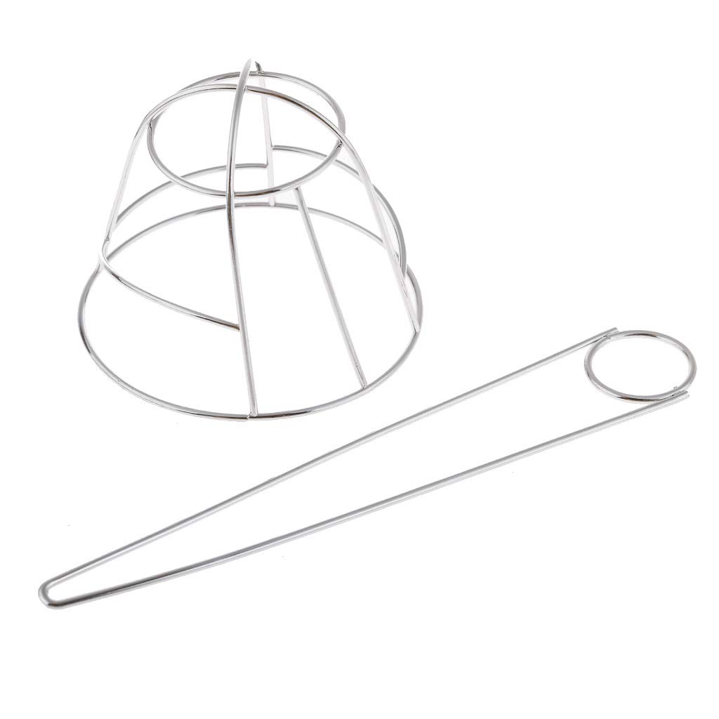 French Hair Bun Cover Cap Holder - Creative Hair Cuff, Stick & Pin - Bowl-Shaped Hollow Hair Clip for Women's Updo (Silver) | Perfect for Weddings, Parties & Everyday Elegant Styles