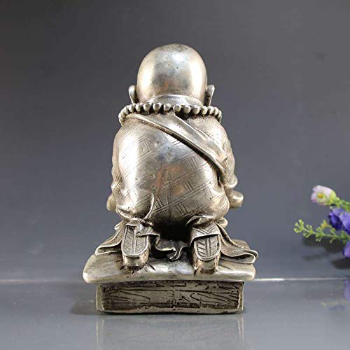 White Copper Buddha Statue - Handcrafted Home Decor & Spiritual Gift for Meditation, Yoga & Feng Shui | Elegant Buddhist Sculpture for Living Room, Office & Zen Garden