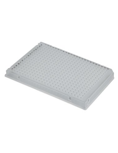 384-Well PCR Plate - Clear, A24 Cut Corner, 50 Plates/Unit - Ideal for High-Throughput PCR, DNA Amplification & Molecular Biology Research