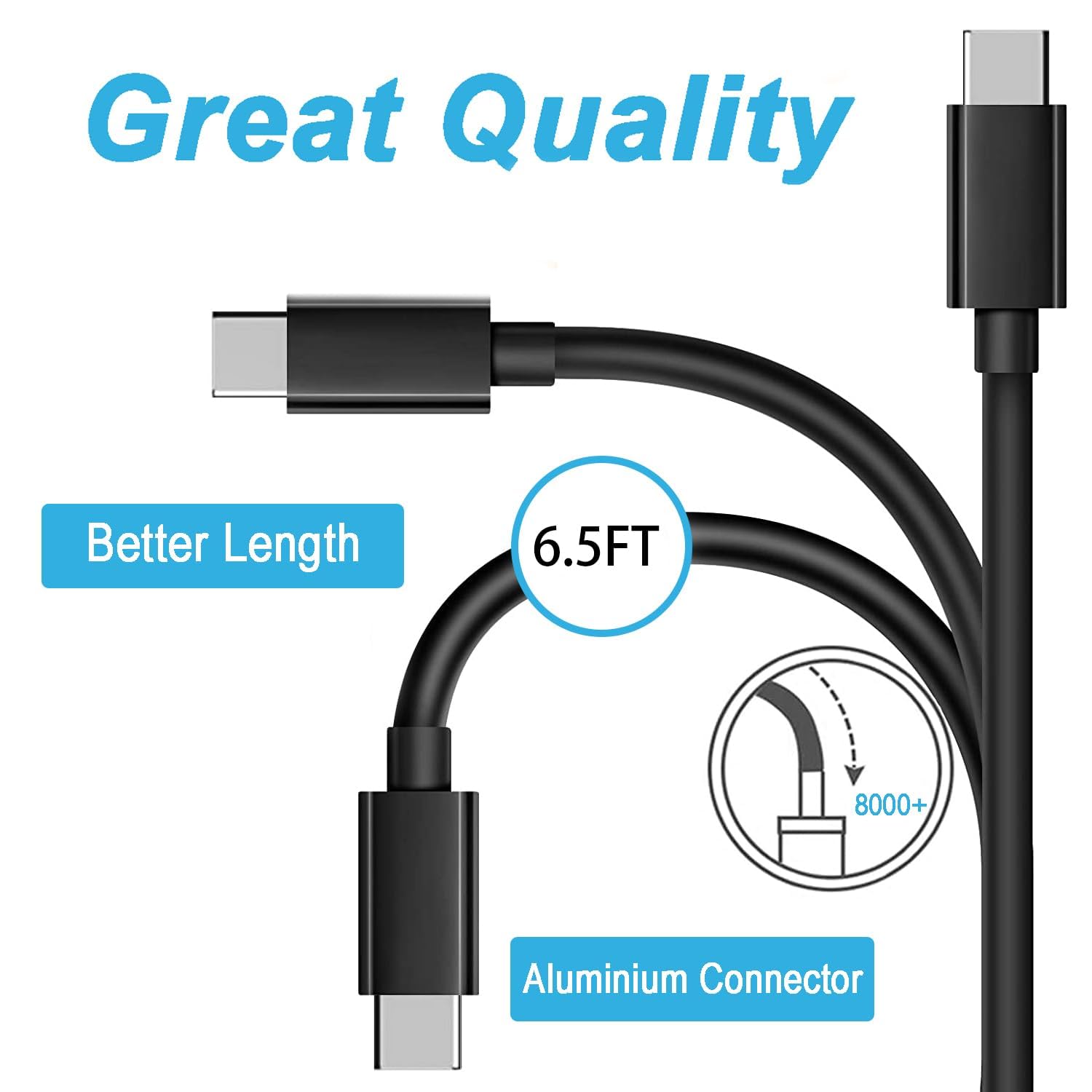 6Ft USB C Charger Cable for Kindle Kids Fire Tablets & Fire HD 7-10 - Fast Charging Cord Compatible with Paperwhite 2023 & Other USB-C Devices - Perfect for Home, Office & Travel Charging