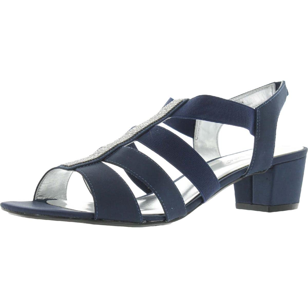 David Tate Women's Eve Satin Embellished Slingback Sandals - Elegant Dress Shoes for Weddings, Parties & Special Occasions