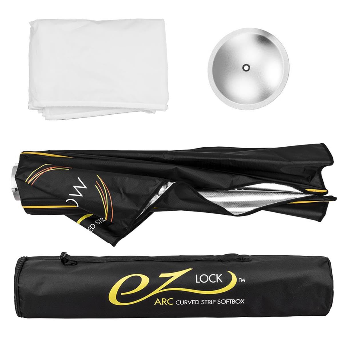 Glow EZ Lock 16x60 ARC Curved Strip Light Softbox with Bowens Mount - Professional Photography Lighting for Strobes & Monolights - Convertible to Curved Reflector with White Diffuser - Perfect for Studio, Portrait, and Product Photography